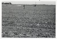 Man in field with bag