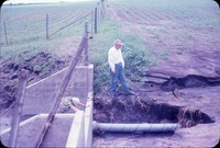 Improper backfill of the toe wall at the Bindner farm causing erosion after a heavy rain.