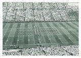 Marching band formation at Iowa vs. Oregon State football game, The University of Iowa, September 24, 1968