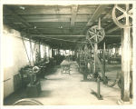 Interior of the Engineering shed, the University of Iowa, 1901