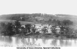 Tent city along Iowa River, Camp Macbride, The University of Iowa, 1914