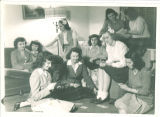 Sorority women playing cards, The University of Iowa, 1950s
