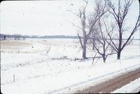 No-till field with winter snow cover.
