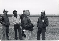 William Baugh talks to men on tour