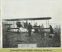 Billy Robinson in biplane