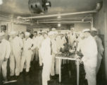 Making ice cream in the creamery, 1913