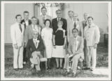 Earl O. Heady with group receiving faculty citations during Alumni Days, 1977