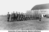 Company formation next to Armory, The University of Iowa, 1922