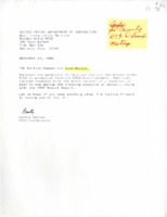 0153. Letter from Martin Adkins - Golden Hills RC& D Coordinator to Marland Gammon and Dick Stille at the U.S. Department of Agriculture - 1988<br />
