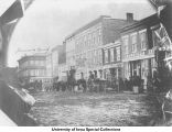 Washington Street businesses, Iowa City, Iowa, 1865