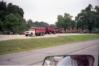 Truck parked near church