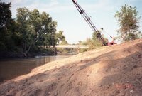 1993 Cranes doing work on Flint Creek
