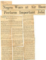 Negro WACS at air-base perform important jobs