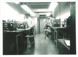 Physics students and scientific equipment, The University of Iowa, May 1962