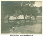 Commencement tent west of Old Capitol, The University of Iowa, 1900s