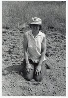 1978 Theresa Beckman plants bluestem pasture grass