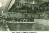 Homecoming diving display, The University of Iowa, 1920s