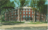 Sketch of the main entrance to Currier Hall, The University of Iowa, 1910s