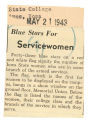 Blue stars for servicewomen