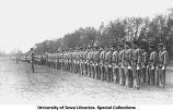 Battalion formation, Camp Macbride, The University of Iowa, 1914