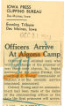 Officers arrive at Algona Camp