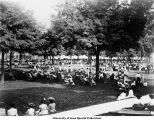 Pentacrest event, The University of Iowa, ca. 1905 [left side]