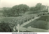 Crowd gathered on west side of Old Capitol for inauguration ceremonies, The University of Iowa, 1929