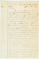 57. Gen. Samuel R. Curtis to Lincoln on restrictions on Rev. Samuel B. McPheeters