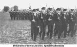 Governor's Day pass and review on field next to Armory, The University of Iowa, 1931