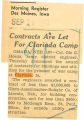 Contracts are let for Clarinda camp