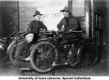 Cadets in motorcycle mechanics class, The University of Iowa, 1918