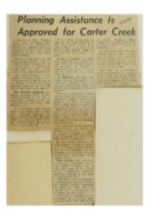 1966 - Plannng Assistance is Approved for Carter Creek