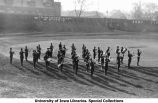 Military band performing on Iowa Field, The University of Iowa, 1918