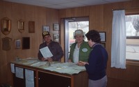 Milton and Larry Wurth in the SWCD office.