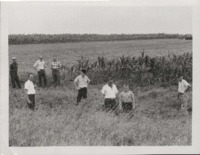Men Inspect Field at Dean Ohnemus' Farm.