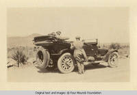 Men and car