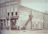 The Oskaloosa Herald Building and Staff in Oskaloosa, Iowa, 1888