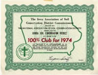 Iowa Soil Conservation Districts Certificate, 1974