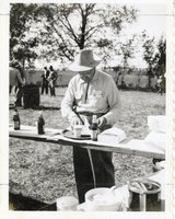 Unidentified Man Eating Lunch