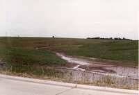 Water runoff drainage area in fields