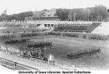 Governor's Day pass and review on Iowa Field, The University of Iowa, May 13, 1922