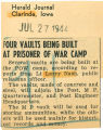 Four vaults being built at prisoner camp