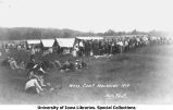 Cadets eating at Camp Macbride, The University of Iowa, 1914
