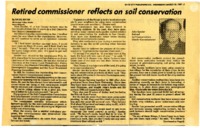 Retired commissioner, John Sander, reflects on soil conservation. 