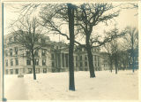 East side of MacBride Hall in winter, the University of Iowa, 1920s?