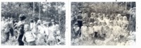Outdoor classroom with Andrew school students, 1977