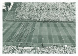 Marching band formation at Iowa vs. Oregon State football game, The University of Iowa, September 24, 1968