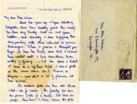 Lois Stauffer Stone letter to Helen Patricia (Patsy) Wilson exchanging bookplates. 