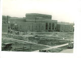 Construction site on the west side of the Art Building, The University of Iowa, November 1935
