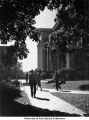 Pentacrest pedestrians, Iowa City, Iowa, 1950s